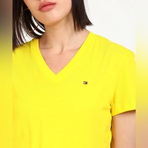 Yellow Tommy Hilfiger t shirt V neck